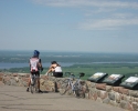 Cyclists at the Champlain Lookout