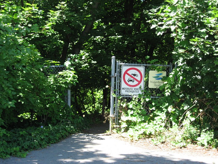 entrance to the Waterfront Trail