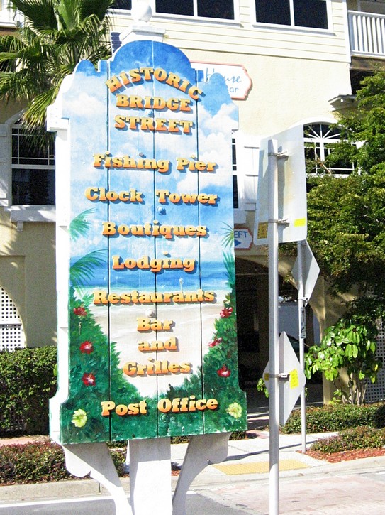 sign for the Historic Bridge Street district