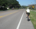 Cyclists on Gulf of Mexico Drive on Longboat Key