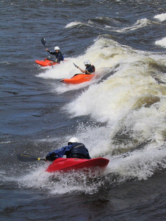 Kayakers off Bate Island in the Ottawa River.