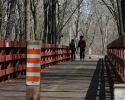 wooden bridge on the  Vogageurs Pathway