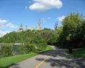 View of the Parliament Buildings from pathway