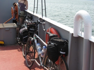 touring bicycles on a ferry
