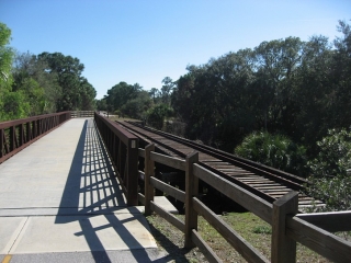 part of the old railroad on Legacy Trail