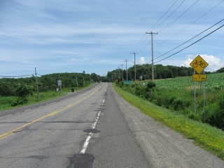 paved shoulder ion Highway 132.