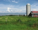 farm next to  St. Lawrence River