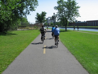 bike path on Lachine Canal