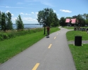 bike path next to St-Lawrence River