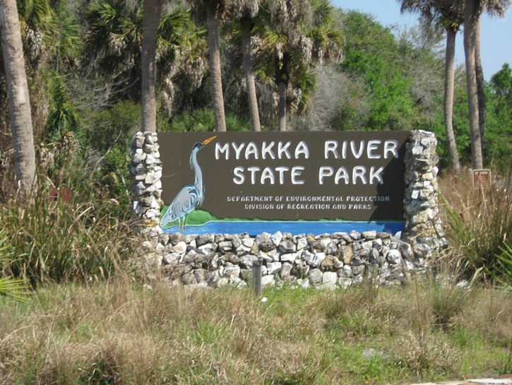 entrance to the Myakka River State Park