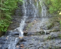 The "Little Falls" as it sprinkles down a rock facade.