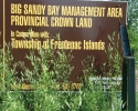 sign for Big Sandy Bay on Wolfe Island