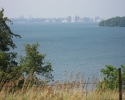 view of Kingston from Highway 96 on Wolfe Island